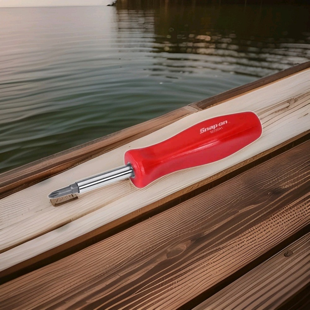 Snap on tools Reversible screwdriver 4 Pcs set 4 Bits Flat Philips SDDD41 RED!!!