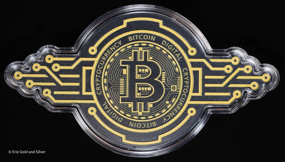 Cryptocurrency Bitcoin Colorized 5 oz AVDP .999 Copper w/ Capsule