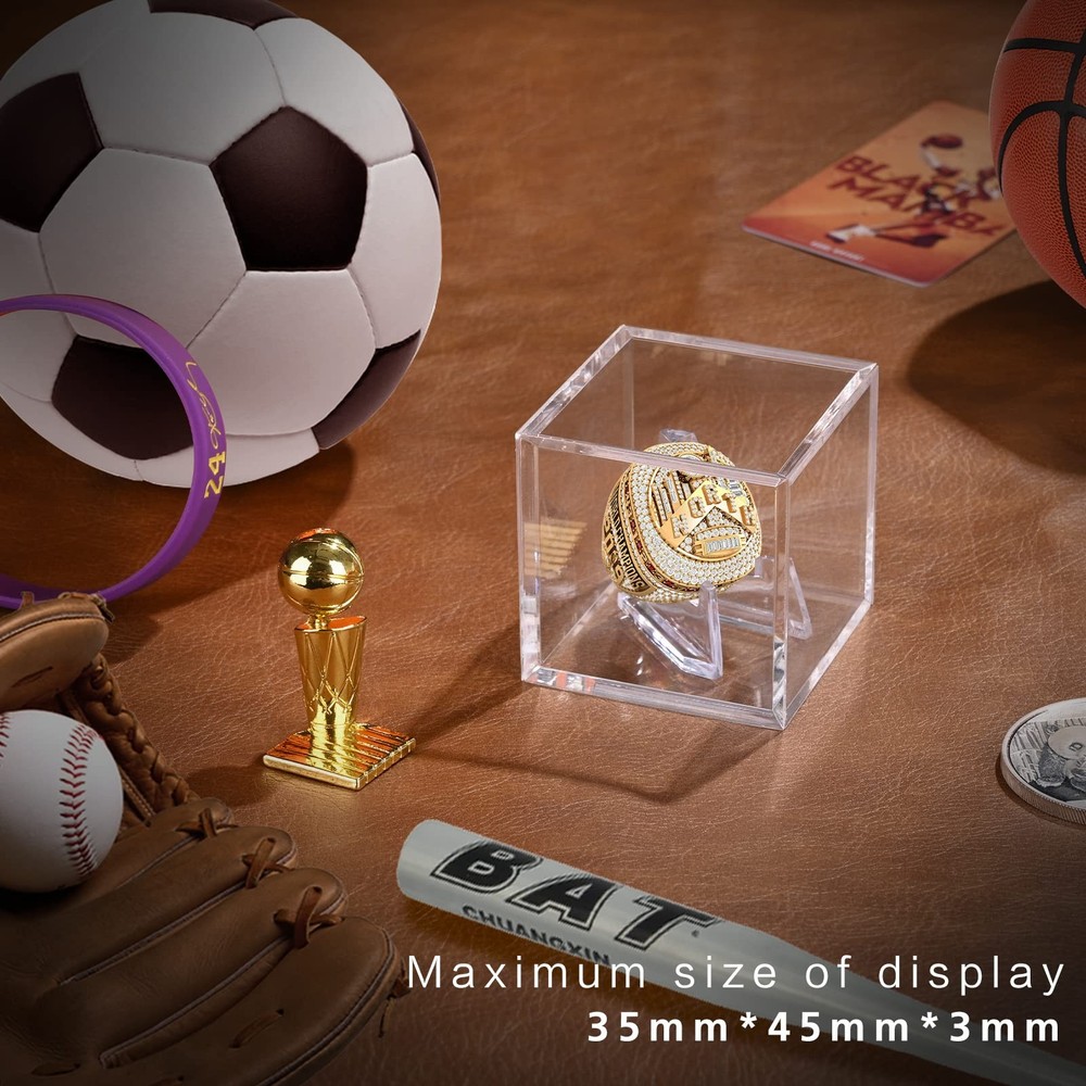 Foboull Championship Ring Display Case, Acrylic Box and Transparent