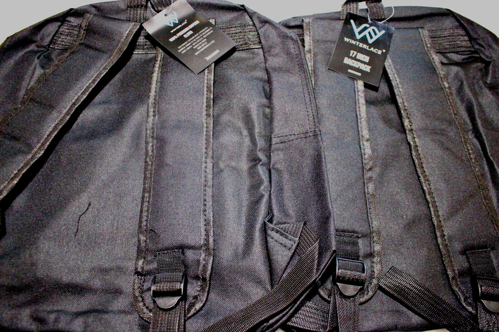 2-PACK WINTERLACE 17 INCH LIGHTWEIGHT BACKPACK BLACK