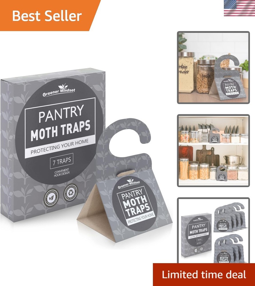 7 Pack Indoor Pheromone Moth Traps - Efficient Pantry Infestation Prevention