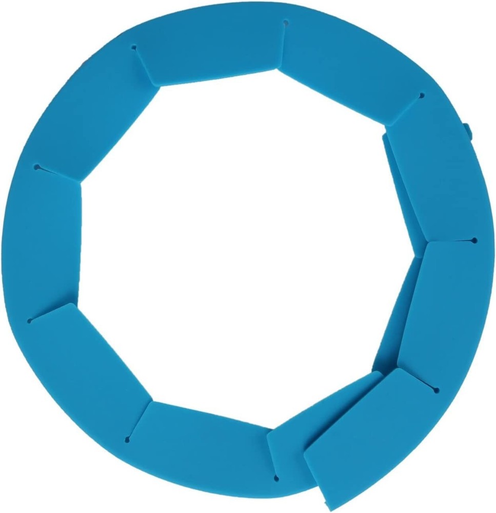 SUUCARER Adjustable Pie Crust Shield Silicone Protector, Large, Blue