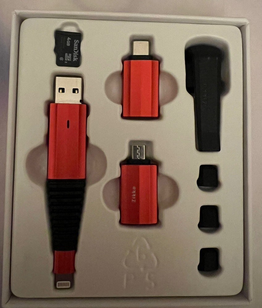 Zikko SpaceStation 7S Smart Memory Card Reader For iPad iPhone iPad