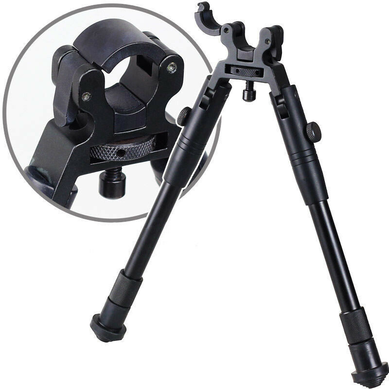 Clamp-on Barrel-Mount Folding Rifle Bipod 8"-10" Spring Return Rest for Shooting