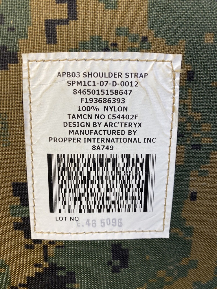 Professionally Repaired Marpat ILBE Main Pack Shoulder Straps - Gen 2