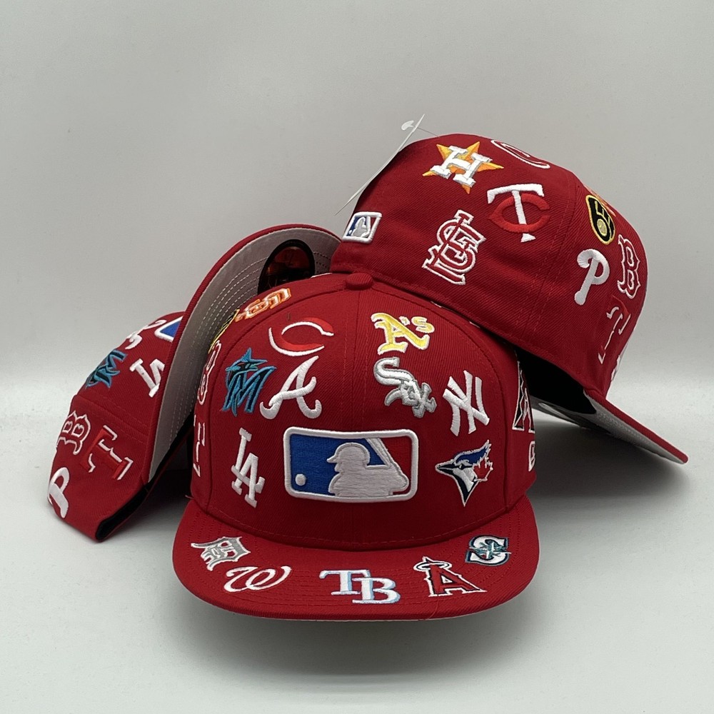 New MLB Multi Teams Patch Logos Hat All Star Era Baseball Cap Unisex- NWT