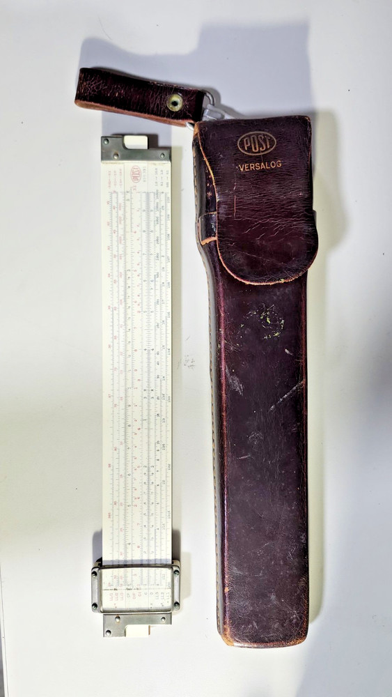 Vintage Frederick Post (POST) 1460 Versalog Slide Rule w/ Leather Case