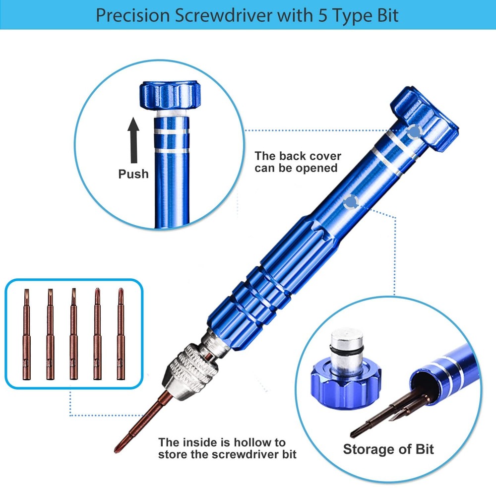 EasyTime Beginners Watch Repair Kit: 149PCS Tools with 149PCS, Blue