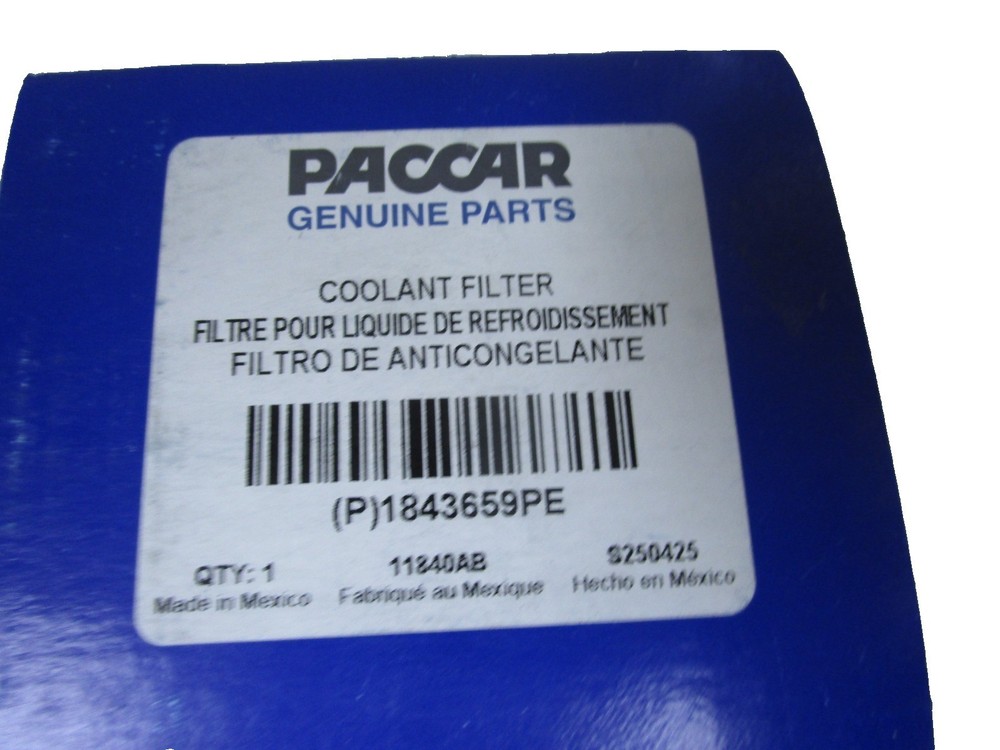 GENUINE Paccar 1843659PE Coolant Filter