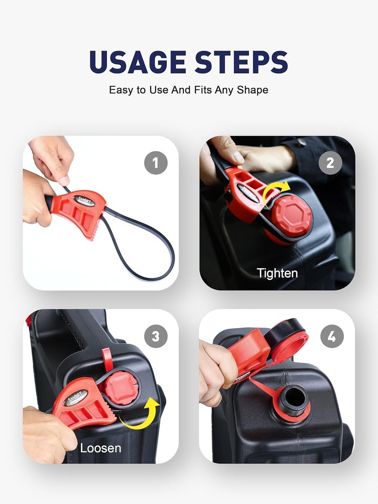 2 Pack Adjustable Rubber Strap Wrench