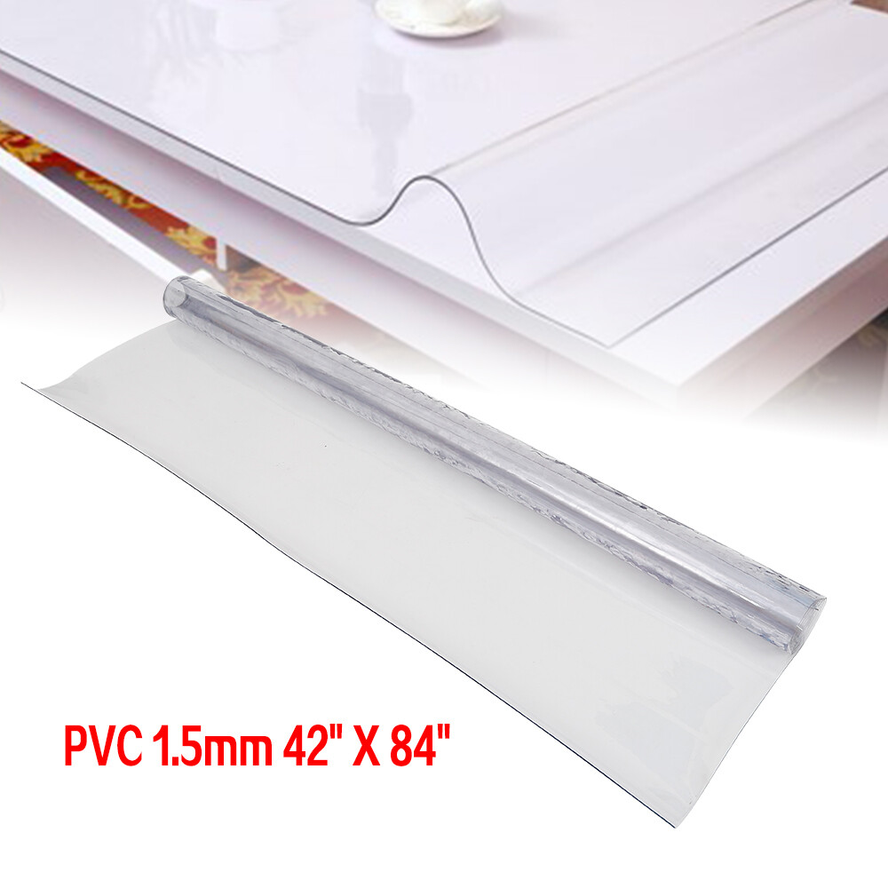 Clear Transparent PVC Plastic Tablecloth Protector Waterproof Dining Table Cover