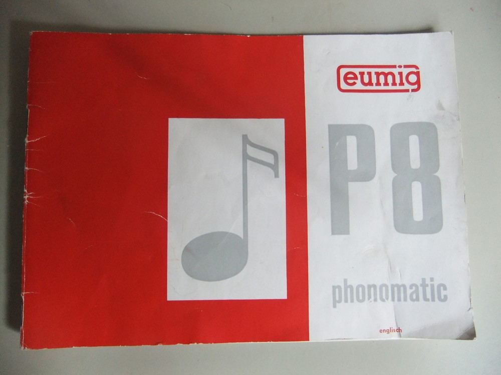 Instructions cine projector EUMIG P8 PHONOMATIC - CD/Email