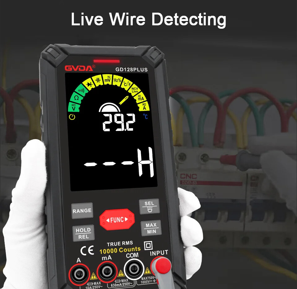Smart Rechargeable Digital Multimeter True RMS 9999 Voltage Current Multitester