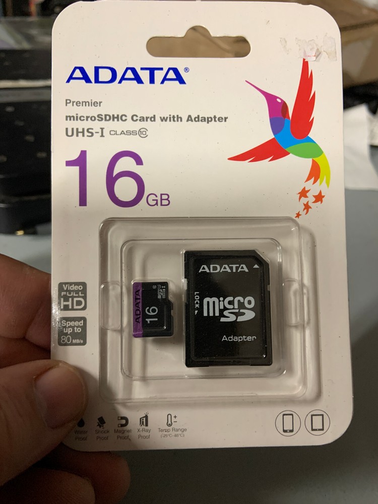 ADATA 16GB microSDHC Class 10 Memory Card with Adaptor