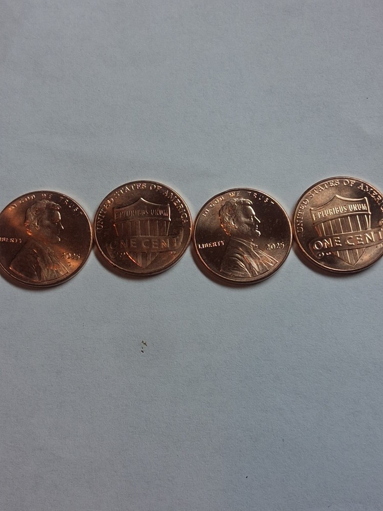 2025 US Pennies 2 @ P & D Uncirculated