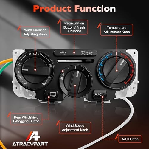 599-216 Front Climate Control Module A/C Heater Air Conditioning Panel -