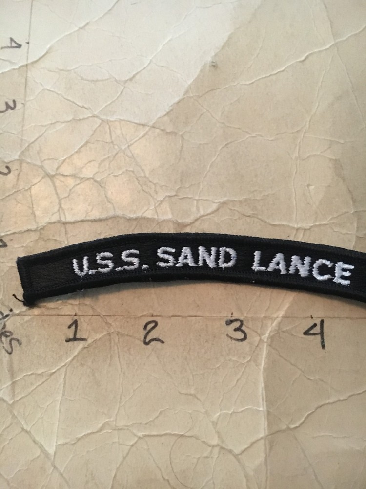 US NAVY SHOULDER STRIP TAB rocker Patch USS Sand Lance