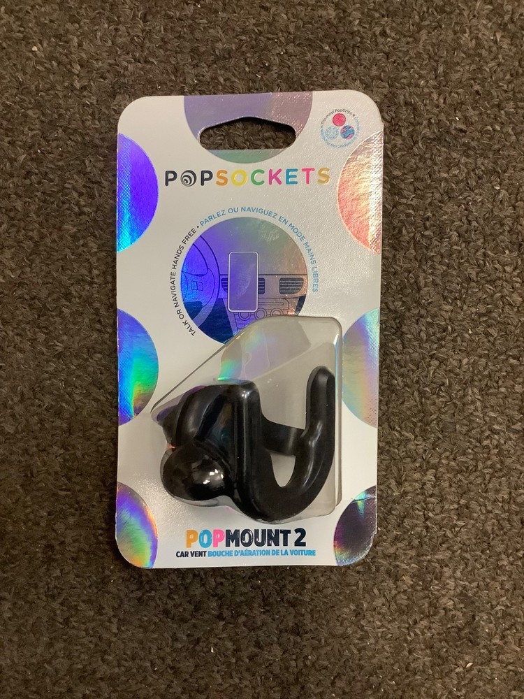 3*PopSocket and PopMount 2 Car Mount Vent Clip Black