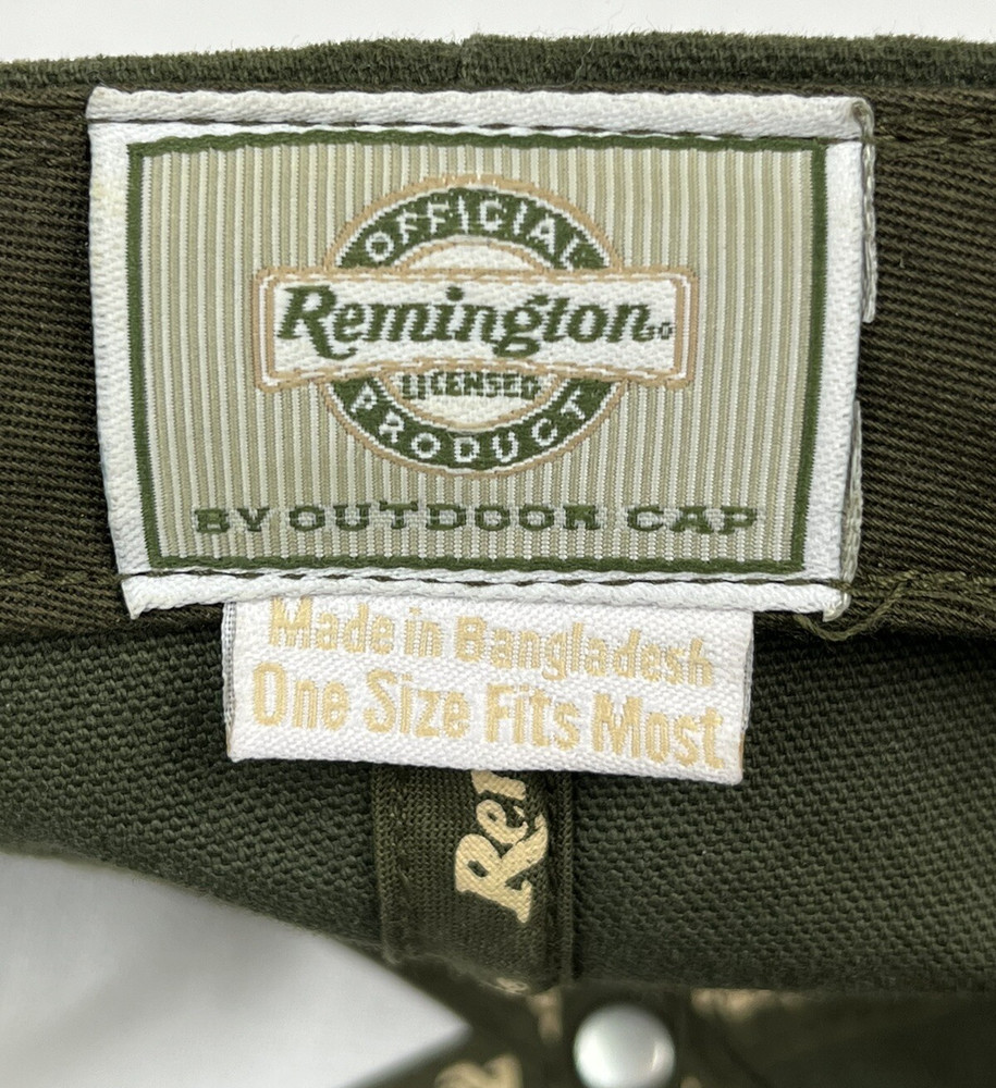 REMINGTON Patch Adjustable Olive Baseball Cap America's Oldest Gunmaker OSFM