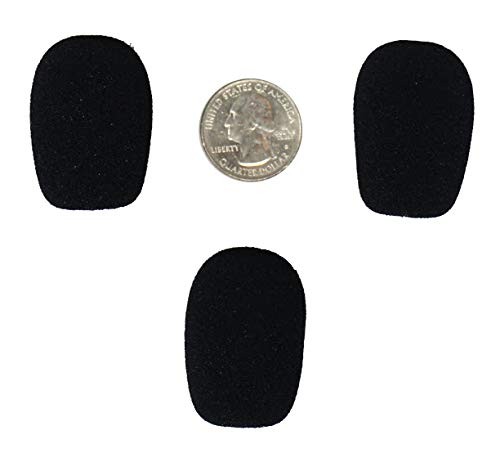 CA132 Larger Foam Microphone Windscreens (Microphone Covers) 3-Pack