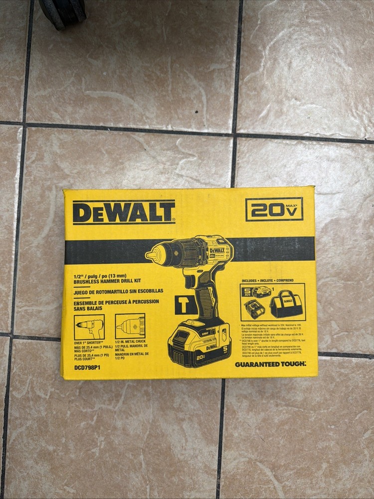 DEWALT DCD798P1 Brushless Hammer Drill Kit