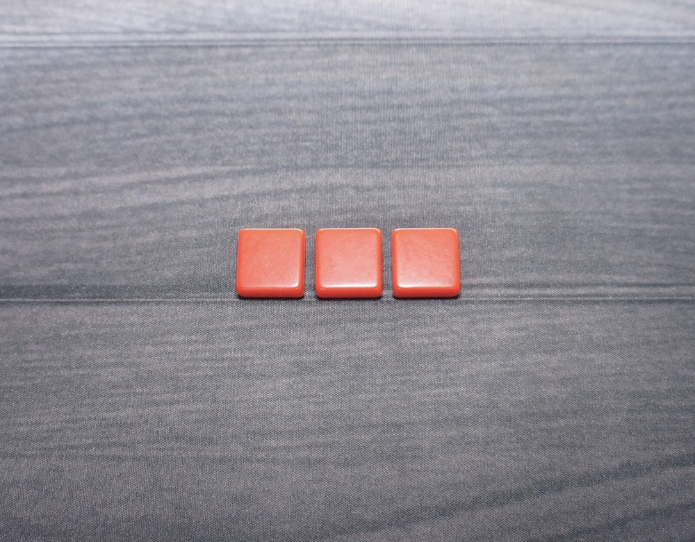 Azul | Plain Red Resin Tiles x3 | Official Replacement/Extra Game Pieces