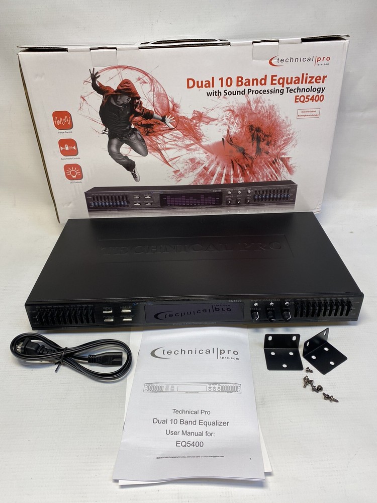 Technical Pro EQ5400 Dual 10-Band Equalizer