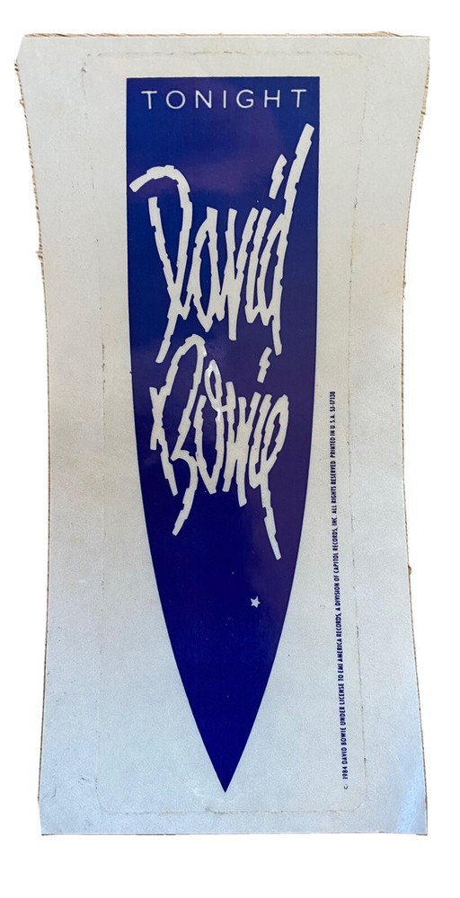 RARE David Bowie Tonight promo Sticker Glam Rock