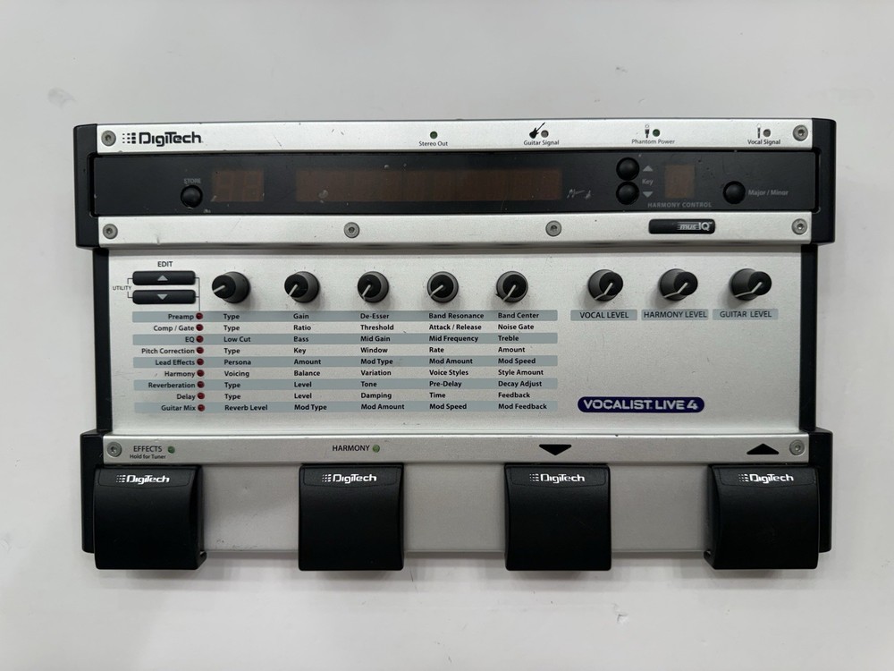 Digitech Vocalist Live 4 Harmony Multi Vocal Effect Processor Pedal + PSU
