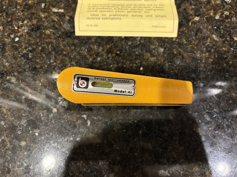 Berger Instruments Model 41 Pocket Sighting Level
