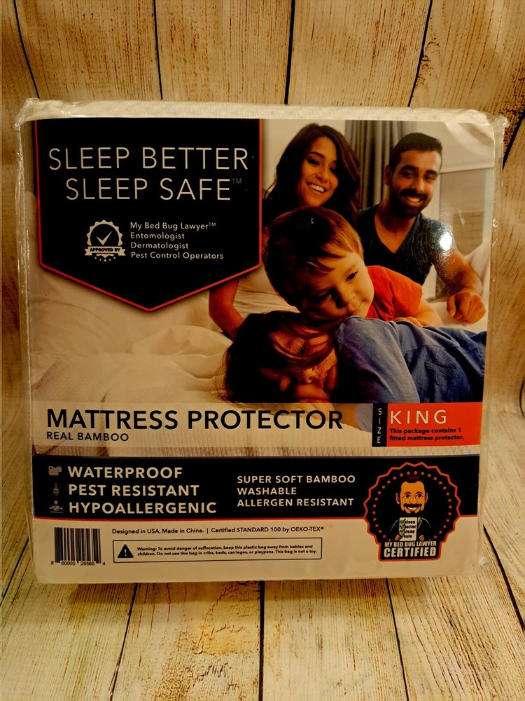 Mattress Protector Bamboo Blend King Size  Waterproof Hypoallergenic New