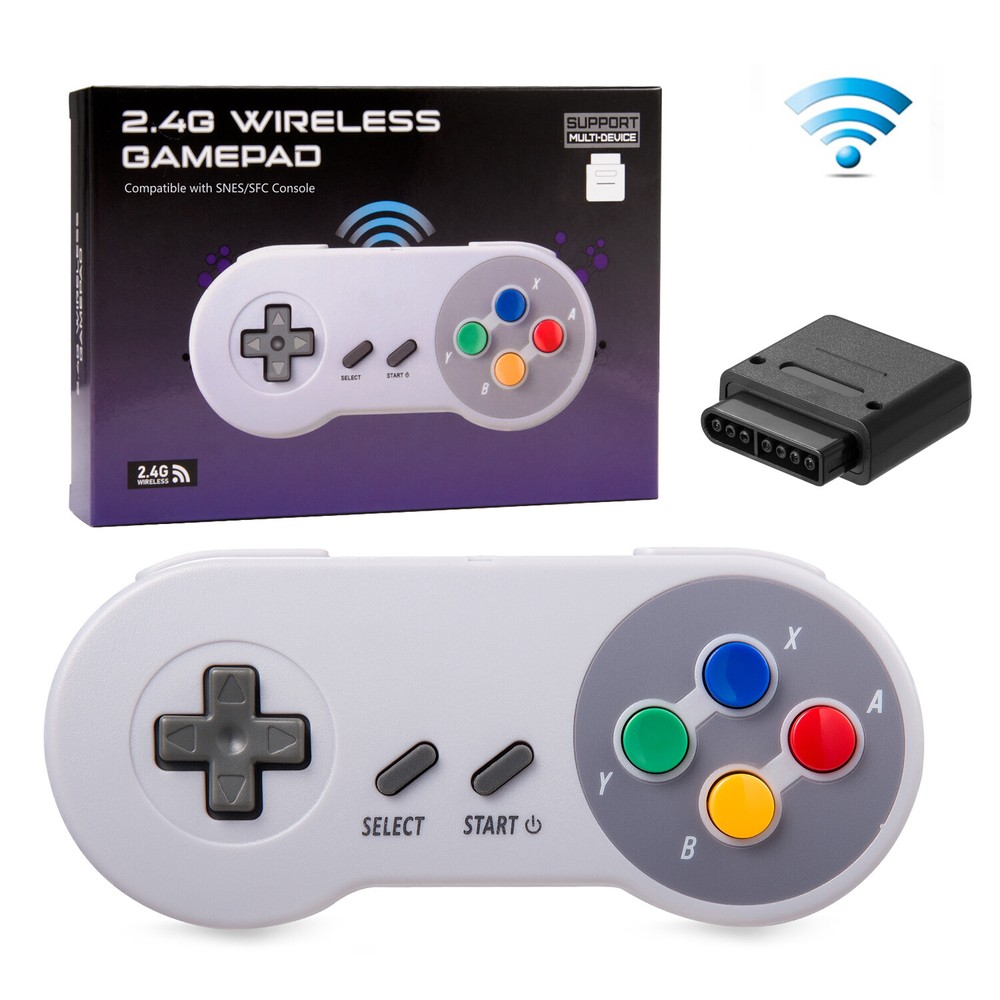 Wireless SNES Gamepad Remote Controller For Original Super SNES Console & SFC US