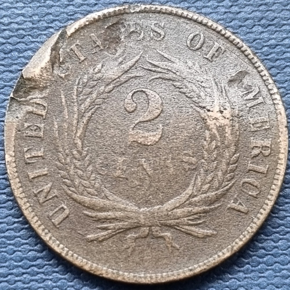 1867 Two Cent Piece 2c Better Grade Details #76753