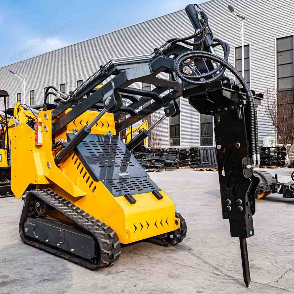 Hydraulic Breaker Attachment + Pile Driver Head for Dingo Skid Steer Loader