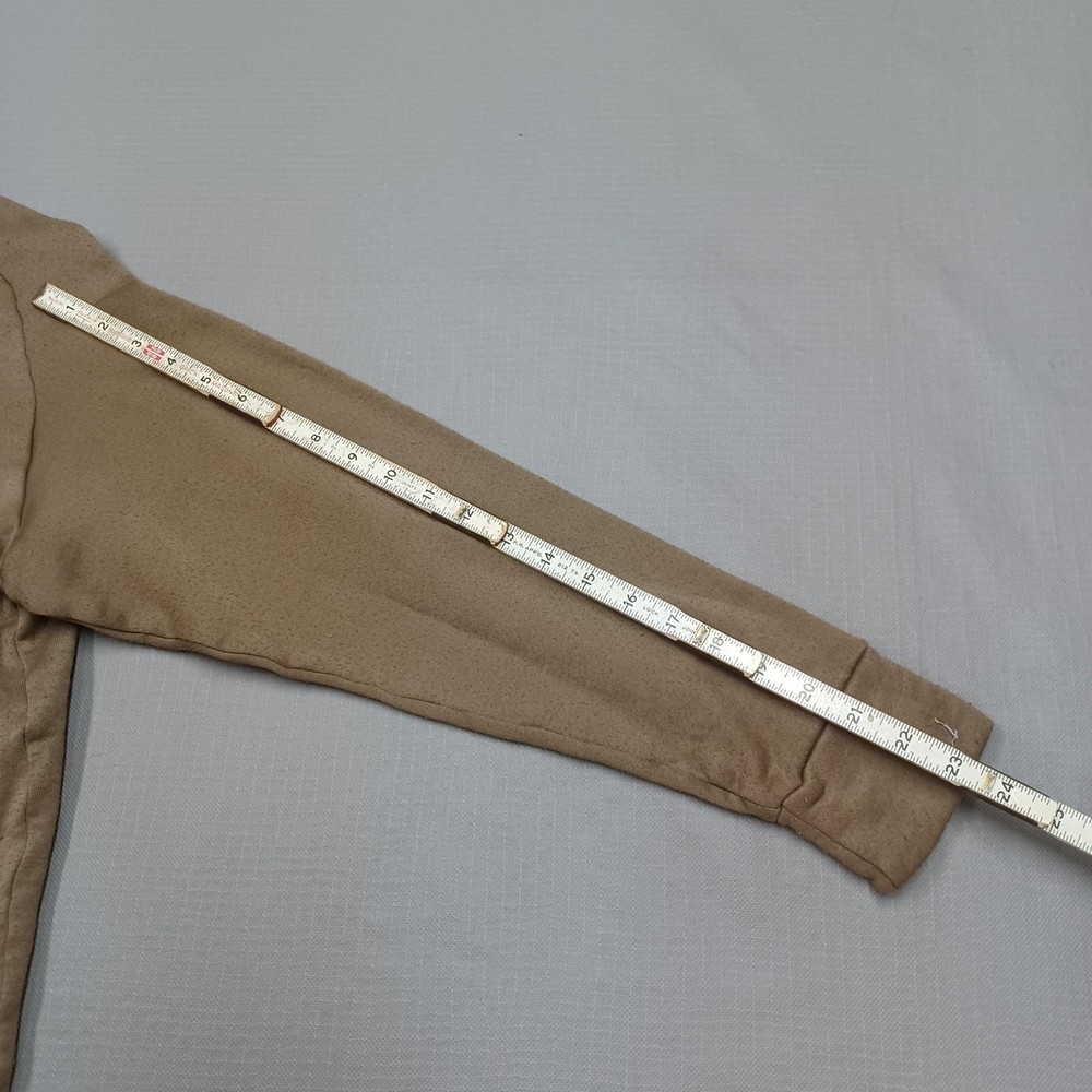 Military Undershirt Cold Weather Medium Brown 100% Polypropylene Quarter Zip