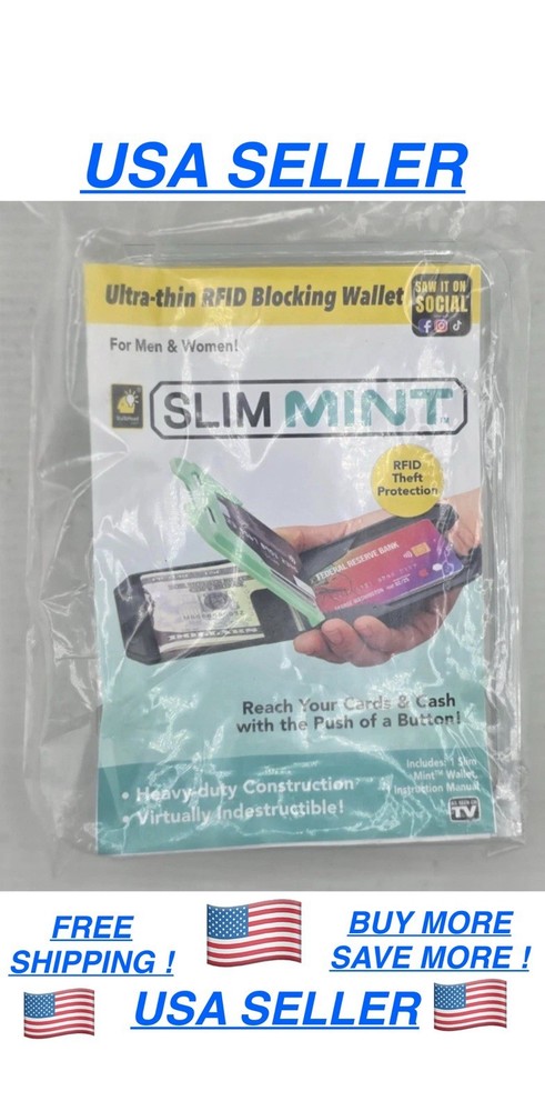 Slim Mint Wallet Leather Edition Leather Edition Ultra-Thin RFID-Blocking,