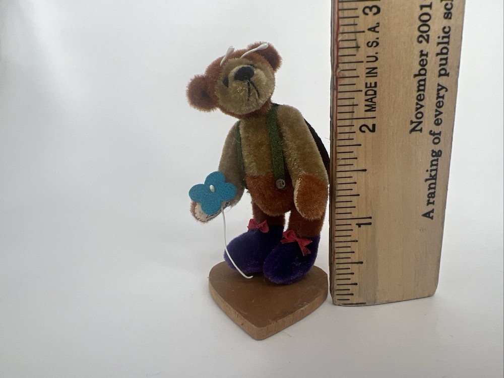 Handmade Miniature Bear Bug Flower Signed “FIGIS” by Sally Lambert