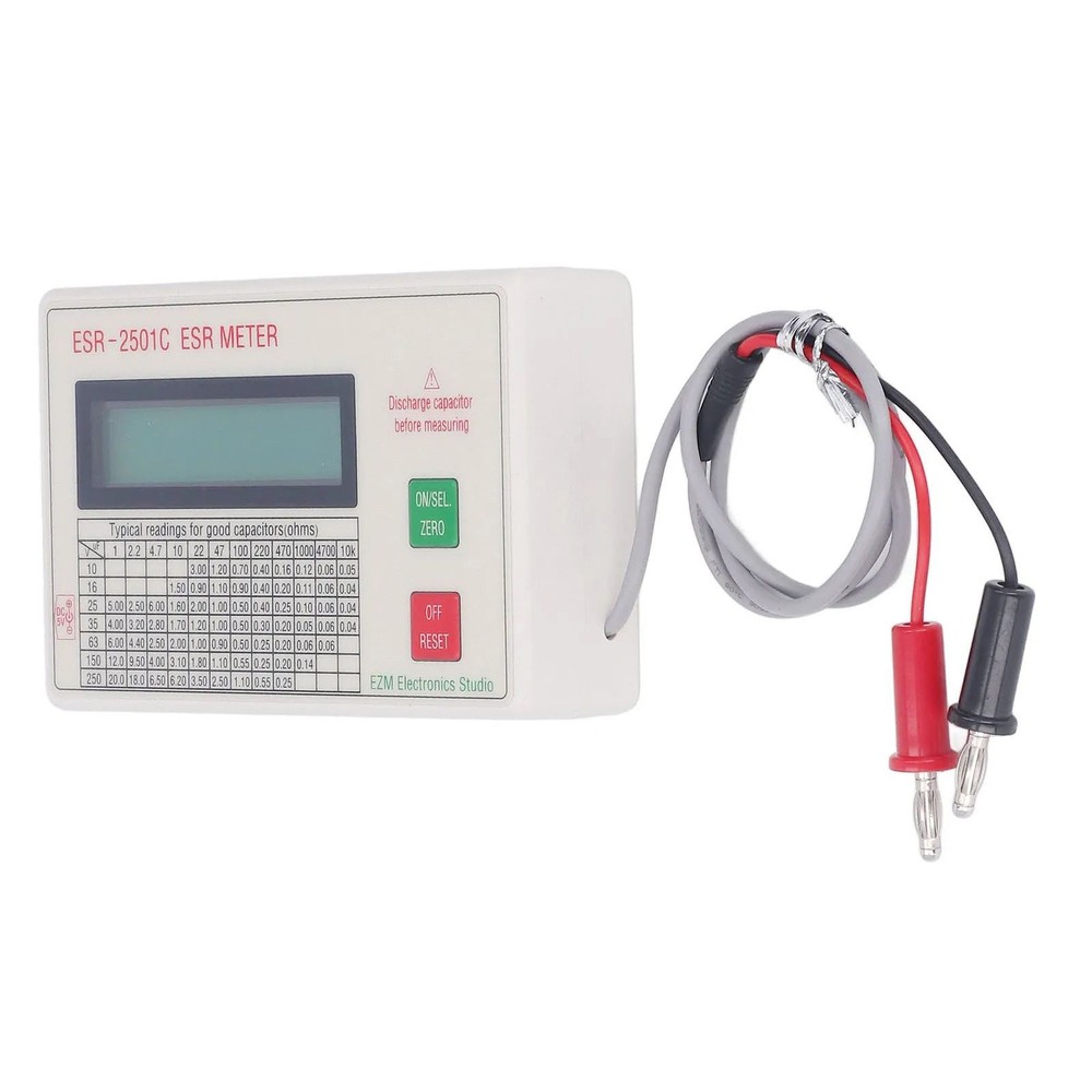 ABS Handheld ESR DCR Capacitor Tester High Accuracy Capacitance Meter Tool