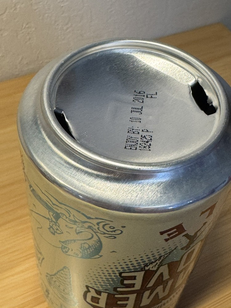 Summer Love Ale - Empty Beer Can Bottom Opened - Victory Brewing - baseball