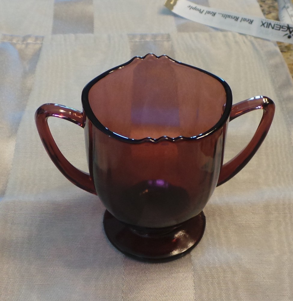 Vintage Amethyst Sugar Bowl