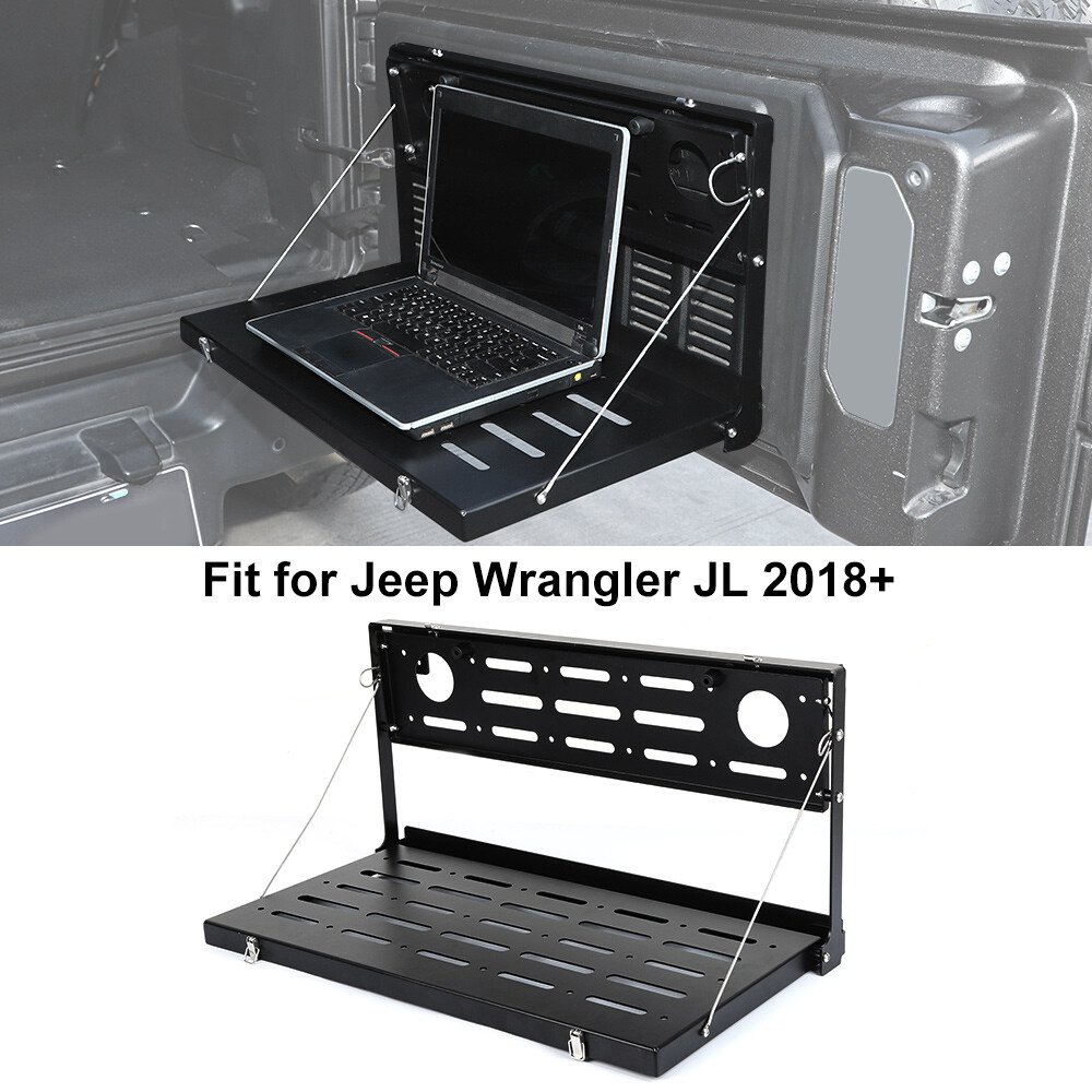 ⭕Foldable Tailgate Table Storage Cargo Shelf Rack For Jeep Wrangler JL 2018-2023