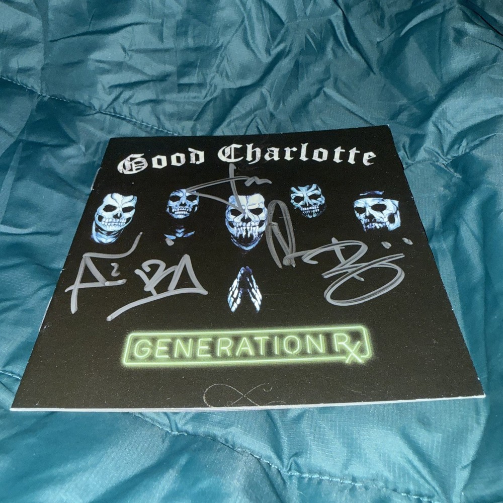 Good Charlotte Generation Rx Signed Cd Sleeve No Cd