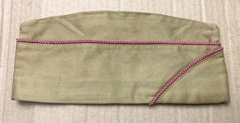 US Army Khaki Garrison Cap Hat Size 7 1/8