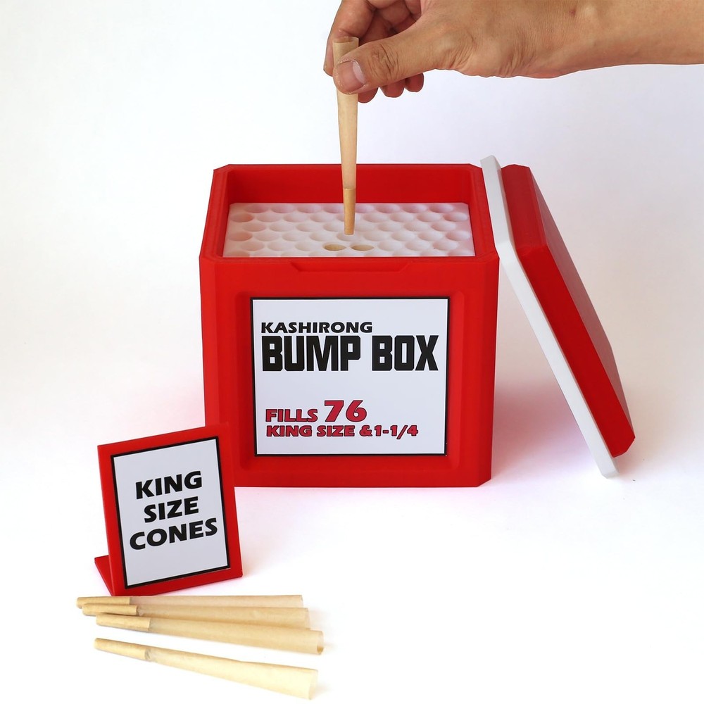 Bump Box - 76 Cone Packer & Filler - Pre-Rolled Cone Machine Stuffer - Compat...
