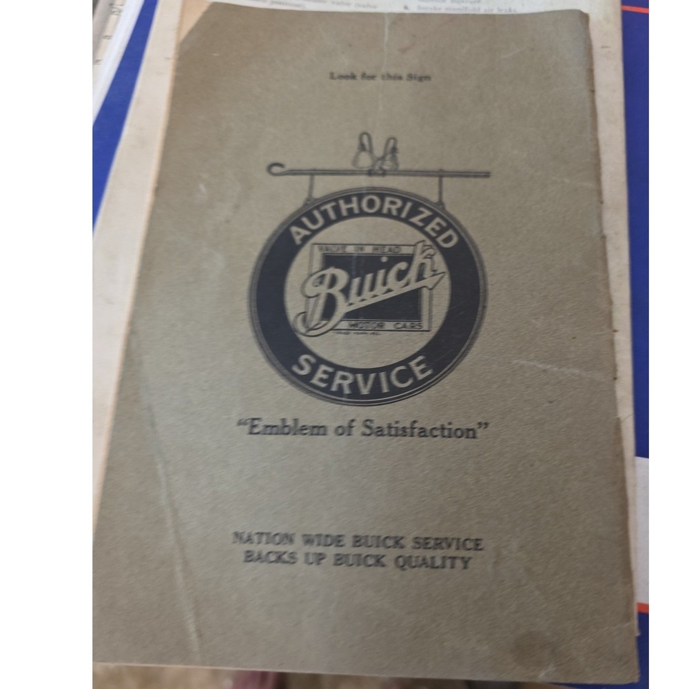 1918 Buick Motor Company Reference Book Four Cylinder Series E4