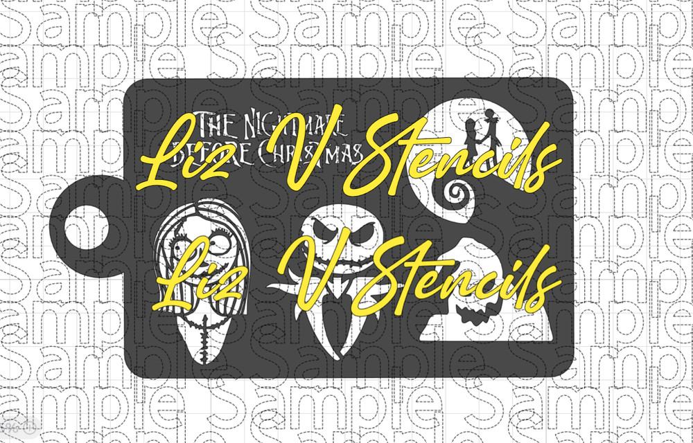 Christmas Nightmare Combo Stencil