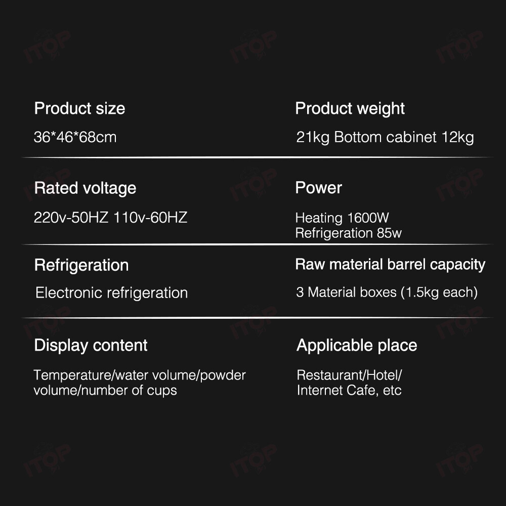 Multi-Function Commercial Coffee Machine Hot Cold Instant Coffee Maker 110V/220V
