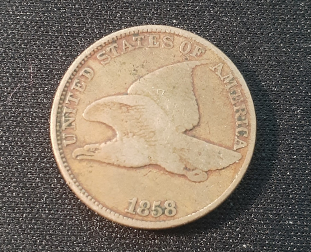 1858 FLYING EAGLE CENT    GOOD   SMALL LETTERS