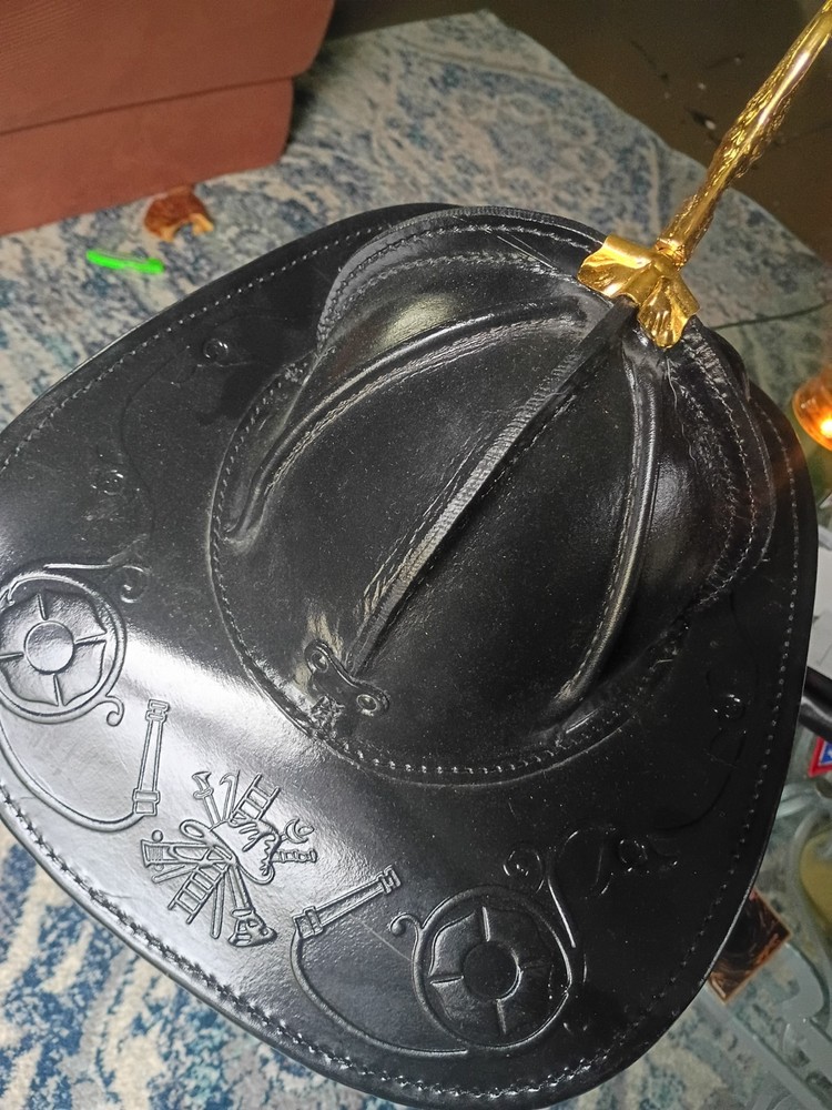 leather fire helmet