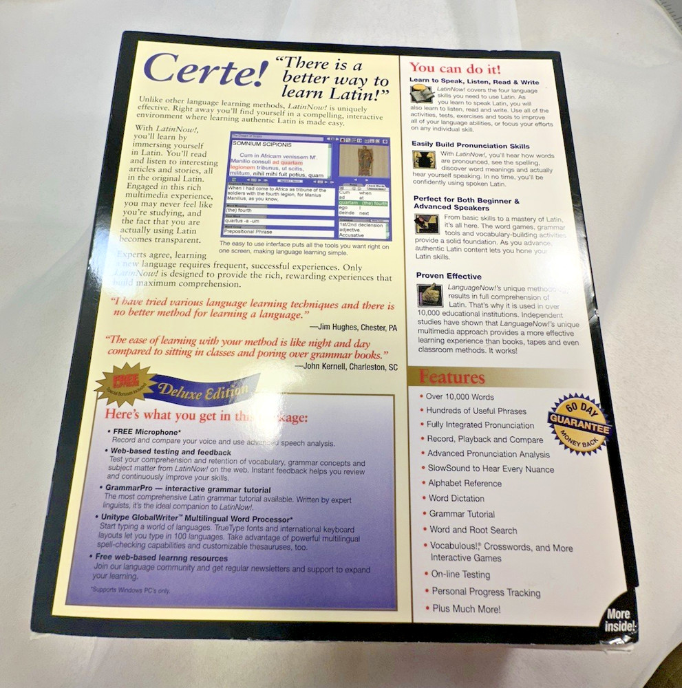 Transparent Language: Learn Latin Now! 8.0 PC CD-ROM includes microphone